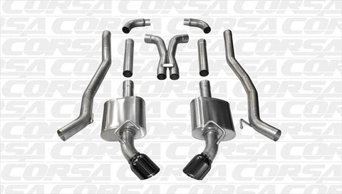 2010-2015 Chevrolet Camaro SS 6.2 V8 (Manual Trans w/OUT 1LE Performance Package Only) Corsa Xtreme Cat-Back + X Pipe Exhaust BLACK