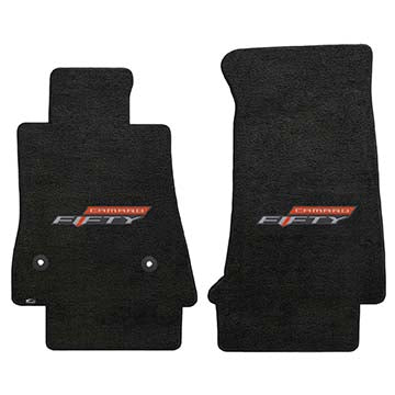2017 Chevy Camaro "50th Anniversary Logo" Ultimat FRONT Seat Floor Mats (Ebony) by Lloyd Mats