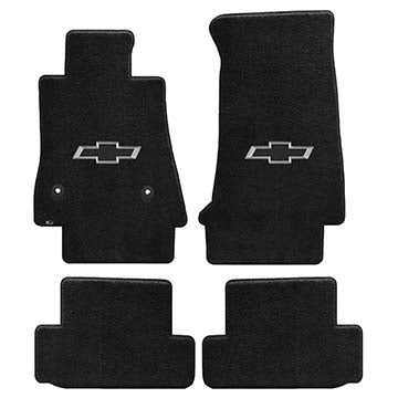 2016-2017 Chevy Camaro "Chevy Bow Tie Logo" Ultimat Front and Back Seat Floor Mats (Ebony) by Lloyd Mats