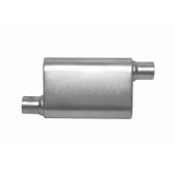 4" x 9" x 13" Oval Superflow Stainless Muffler (2" In 2" Out) by Gibson Performance