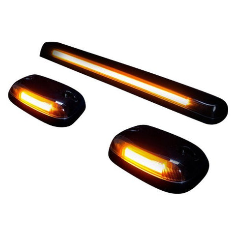 RECON High Power Smoked LED Truck Cab Roof Lights 2007-2013 Chevy Silverado GMC Sierra