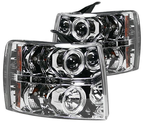 RECON CCFL Halo Projector Headlights 2007-2013 Chevy Silverado