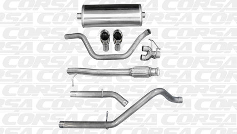 2009-2013 Chevrolet Silverado GMC Sierra 1500 4.8 + 5.3 V8 Regular Cab / 8' Bed 133" Wheelbase Corsa Sport Cat-Back Exhaust