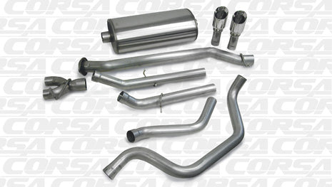 1999-2006 Chevrolet Silverado GMC Sierra 1500 4.8 + 5.3 V8 Extended Cab/Short Bed 133.9" Wheelbase Corsa Sport Cat-Back Exhaust