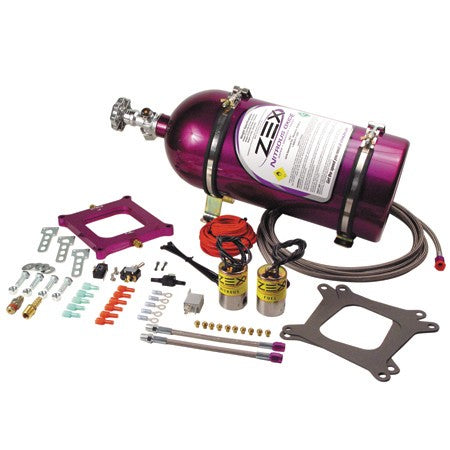 Zex Dominator Perimeter Plate Nitrous System: Square Flange / Dominator, Four-barrel Carbureted Apps