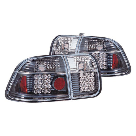 1996-1998 Honda Civic Sedan IPCW Black LED Tail Lights