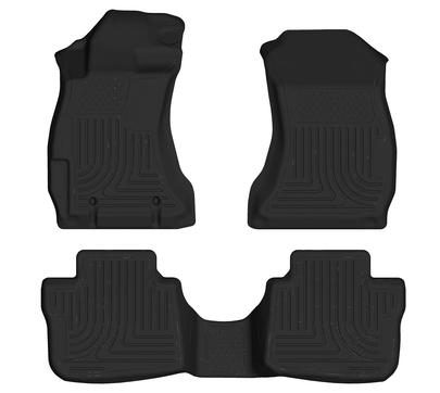 Husky WeatherBeater FRONT + BACK SEAT Floor Liners 2012-2016 Subaru Impreza (also fits 2015-2017 WRX)