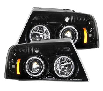 RECON Black Projector Headlights 2004-2008 Ford F150