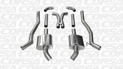 2010-2015 Chevrolet Camaro SS 6.2 V8 (Manual Trans w/ Factory Ground Effects Only) Corsa Xtreme Cat-Back + X Pipe Exhaust