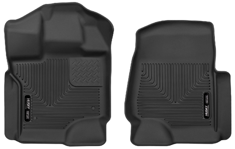 2017-2018 Ford F-250 F-350 F-450 SuperDuty Crew Cab / Super Cab (w/ Carpet) Xact Contour FRONT Floor Liners by Husky