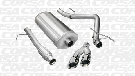 2009-2013 Chevrolet Silverado GMC Sierra 1500 4.8 + 5.3 V8 Regular Cab/Standard Bed 119" Wheelbase Corsa Sport Cat-Back Exhaust