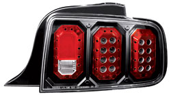 2005-2007 Ford Mustang IPCW Black LED Tail Lights
