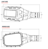 Reflect Side View Mirrors with Integrated LED Lights (Pair) by Rigid Industries