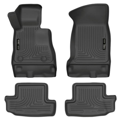 Husky WeatherBeater FRONT + BACK SEAT Floor Liners 2016-2017 Chevy Camaro