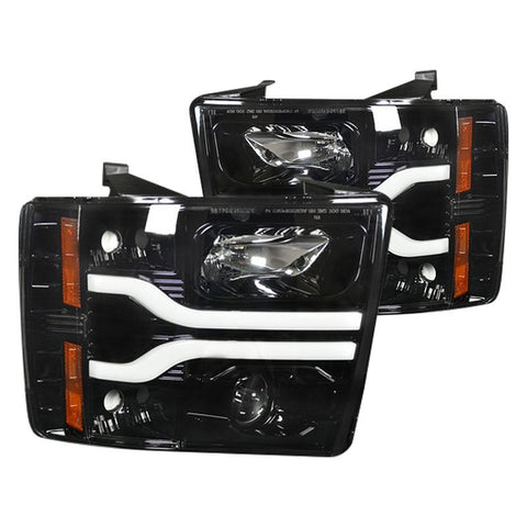 RECON Black LED Headlights 2007-2013 Chevy Silverado