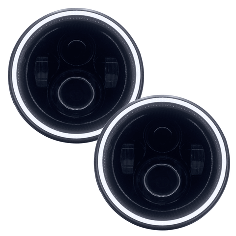 1997-2006 Jeep Wrangler TJ Black LED High Power Oracle Halo Headlights (Complete Assemblies)