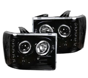 RECON Black CCFL Halo Projector Headlights 2007-2013 GMC Sierra