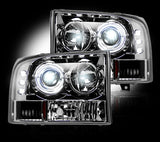 RECON Projector Headlights 1999-2004 Ford Superduty F250/F350/F450