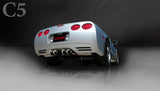 1997-2004 Chevrolet Corvette C5 and Z06 5.7 V8 Corsa Sport Axle-Back Exhaust BLACK