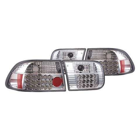 1992-1995 Honda Civic 2 and 4 Door IPCW Clear LED Tail Lights