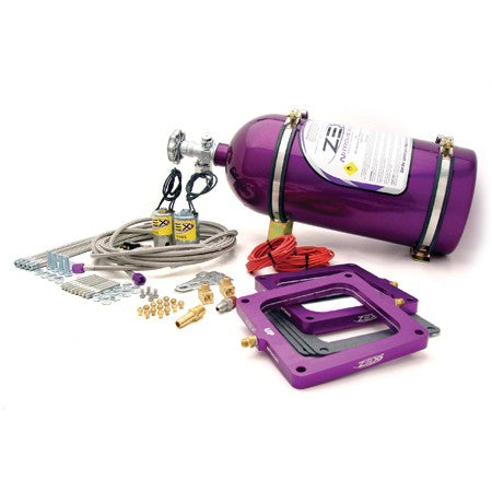 Zex Dominator Dual Perimeter Plate Nitrous System: For Dual Side by Side Four-barrel Carbureted Apps. Square Flange